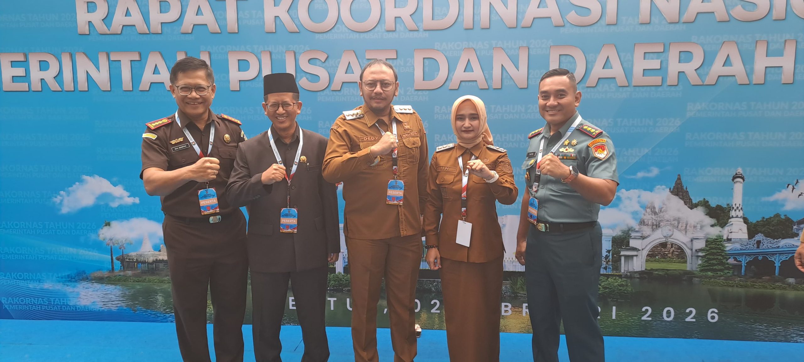 Wali Kota, Wakil Wali Kota, dan Forkopimda Tegal Hadiri Rakornas 2026 di Bogor