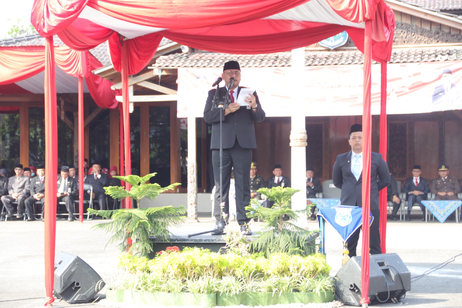 Dedy Yon Bacakan Sambutan Kepala BPIP di Upacara Peringatan Harlah Pancasila