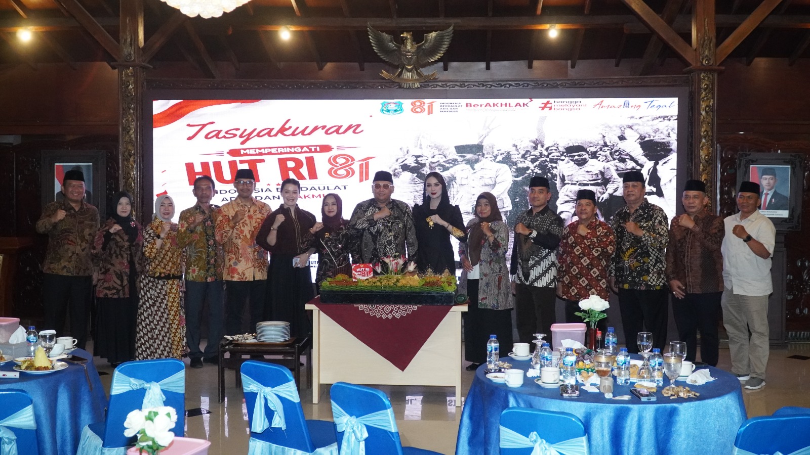 Malam Tasyakuran HUT Ke-81 RI di Kota Tegal, Wali Kota Ajak Masyarakat Rawat Persatuan dan Semangat Gotong Royong