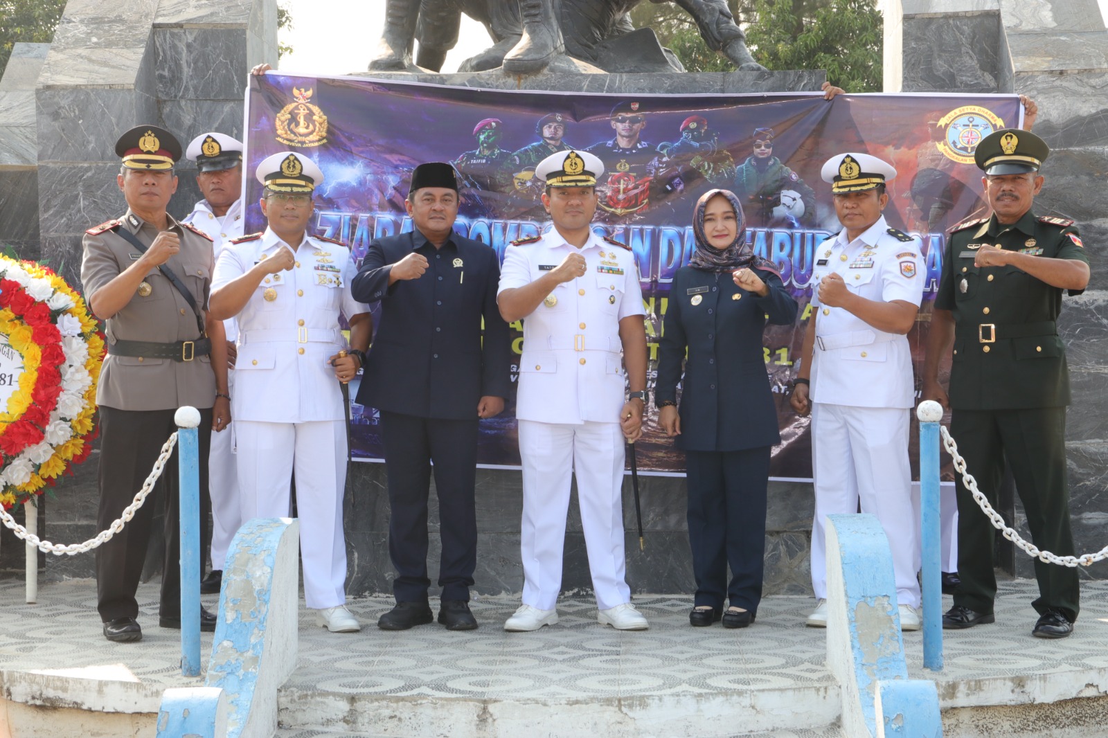 Peringati Hari Angkatan Laut, Lanal Tegal Gelar Tabur Bunga di TMP Pura Kusuma Negara